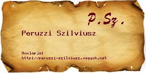 Peruzzi Szilviusz névjegykártya